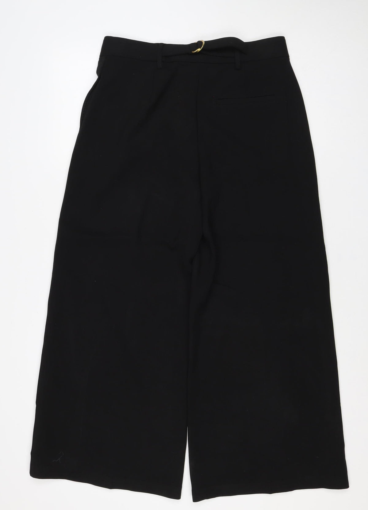Marks & Spencer Women Black Size 12 Short Tailored Straight Trousers
