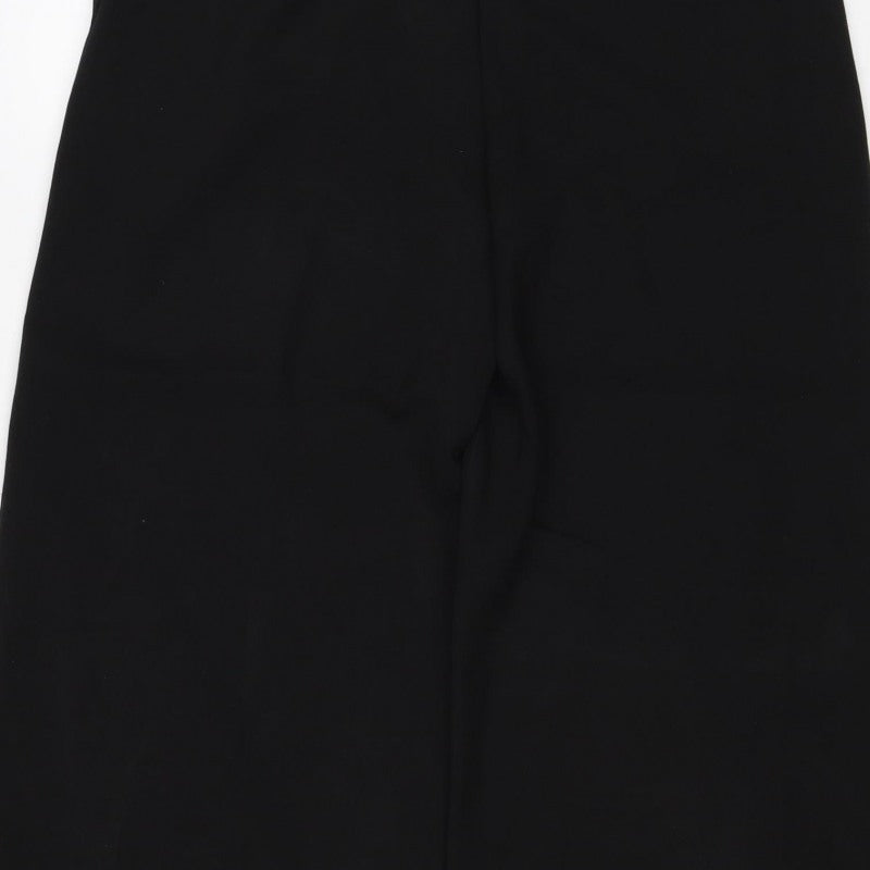 Marks & Spencer Women Black Size 12 Short Tailored Straight Trousers