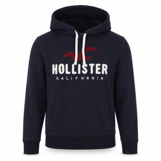 Hollister Men’s Blue XS Pullover Hoodie USA Logo Graphic Fleece