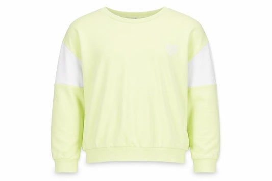M&S Girls Green White Colourblock Pullover Sweatshirt 13-14 Years