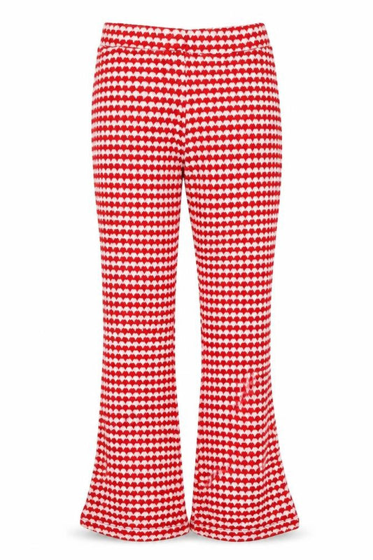 Zara Women Red White Striped Knit Flared Trousers Size M