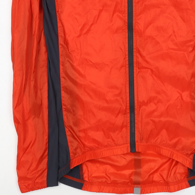 Castelli Men’s Orange S Windbreaker Cycling Lightweight Reflective Jacket