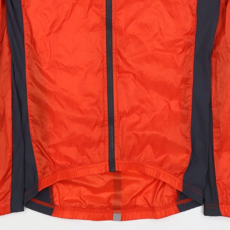 Castelli Men’s Orange S Windbreaker Cycling Lightweight Reflective Jacket