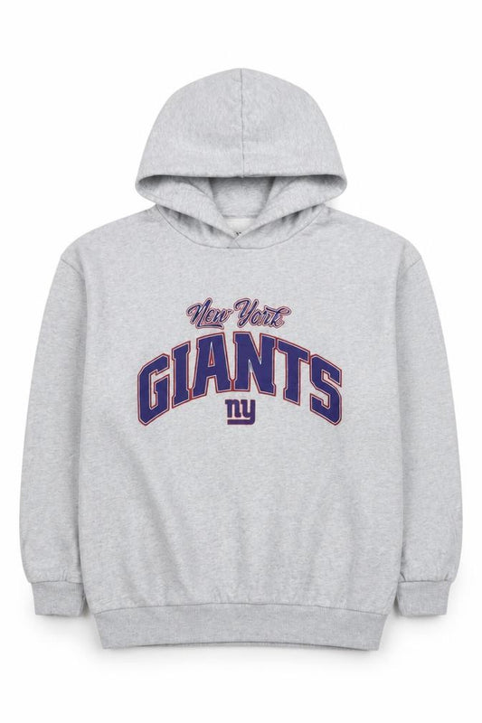 NFL Boys Grey New York Giants Pullover Hoodie 13-14 Years Graphic Print