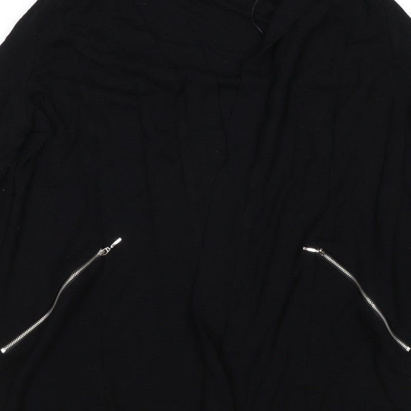Wallis Women’s Black Size 20 Open Zip Pocket Cardigan
