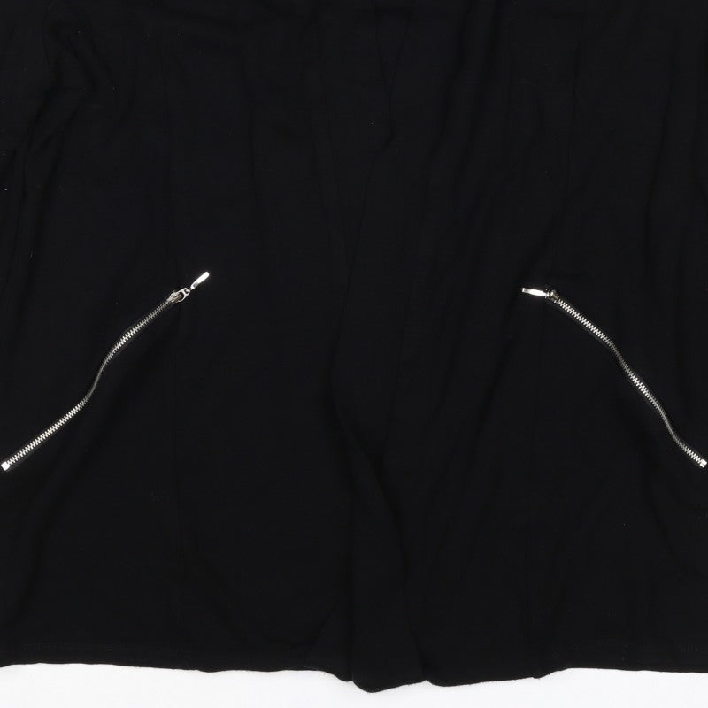 Wallis Women’s Black Size 20 Open Zip Pocket Cardigan
