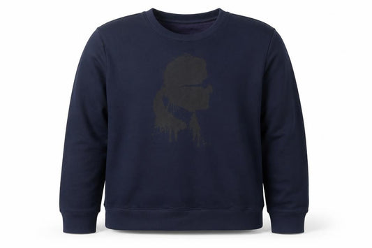 Karl Lagerfeld Men’s Blue M Logo Graphic Crew Neck Pullover Sweatshirt