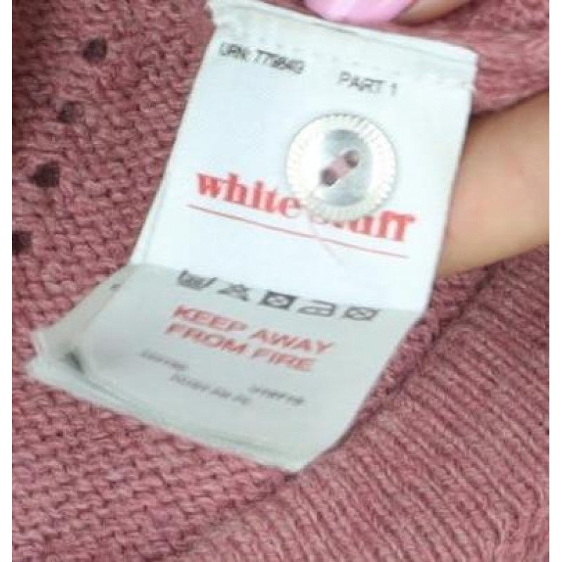 White Stuff Women’s Pink Wool Blend Button Cardigan Size 12 V-Neck