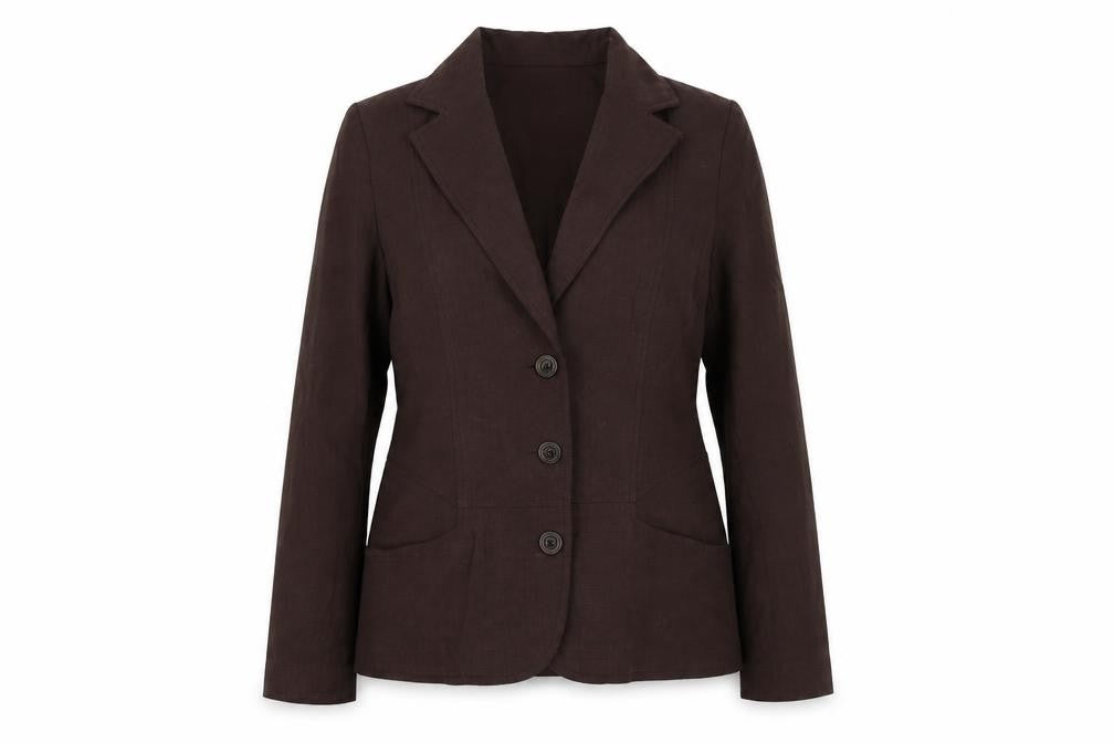 Setter Women’s Brown UK 14 Three Button Tailored Blazer Jacket