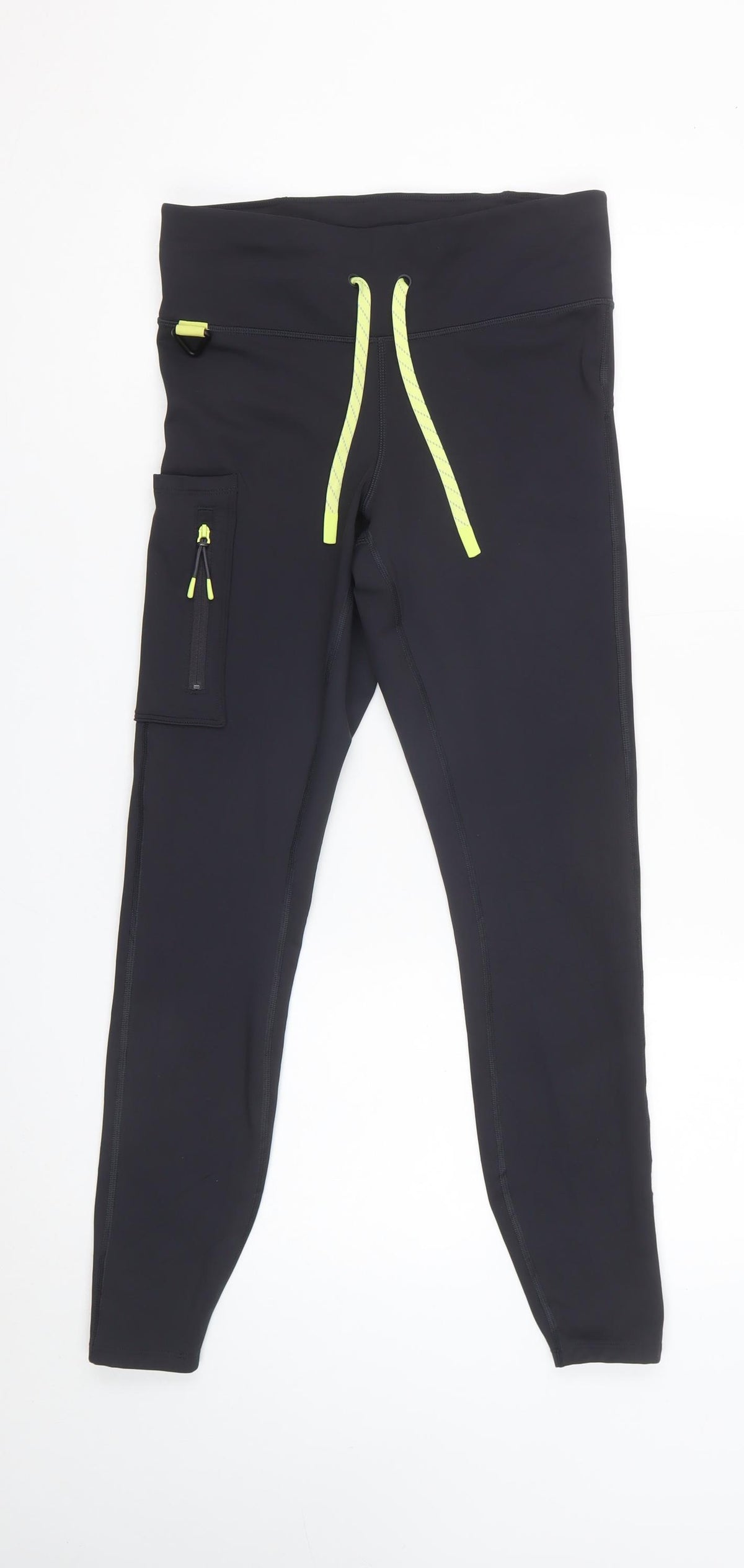 Goodmove Women’s Black UK 10 Track Pants Drawstring Zip Pocket