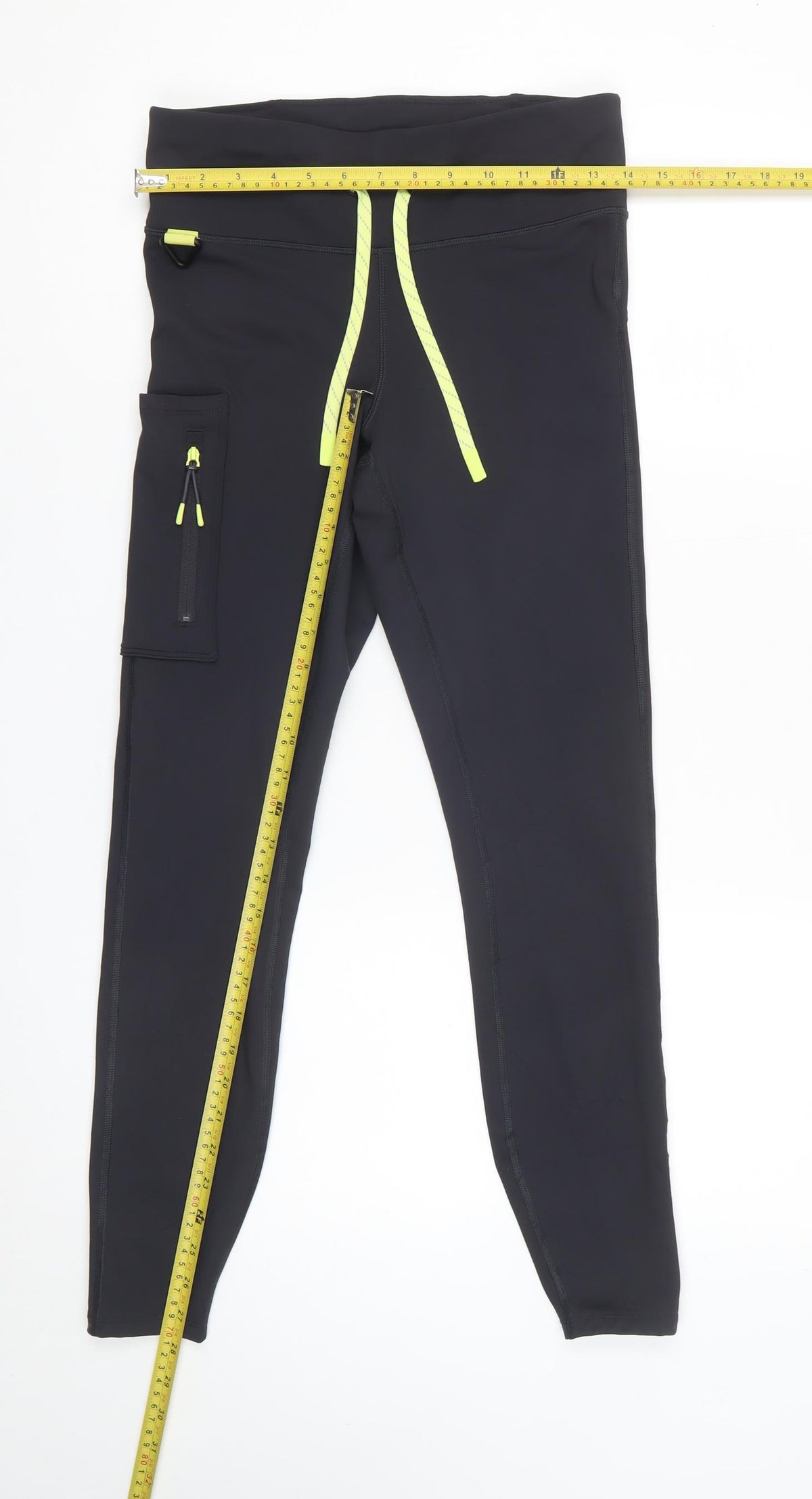Goodmove Women’s Black UK 10 Track Pants Drawstring Zip Pocket