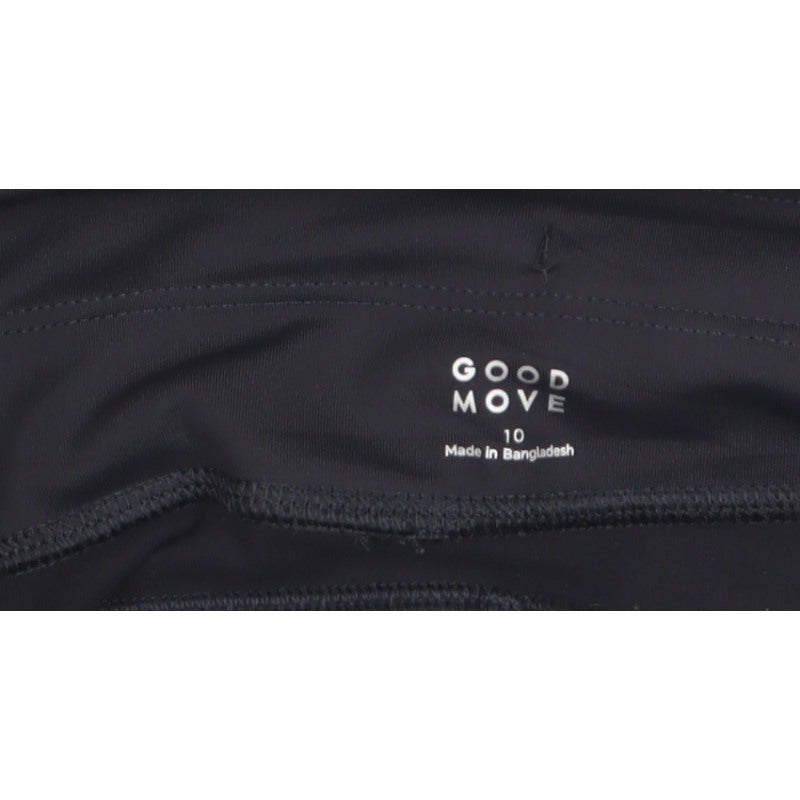 Goodmove Women’s Black UK 10 Track Pants Drawstring Zip Pocket