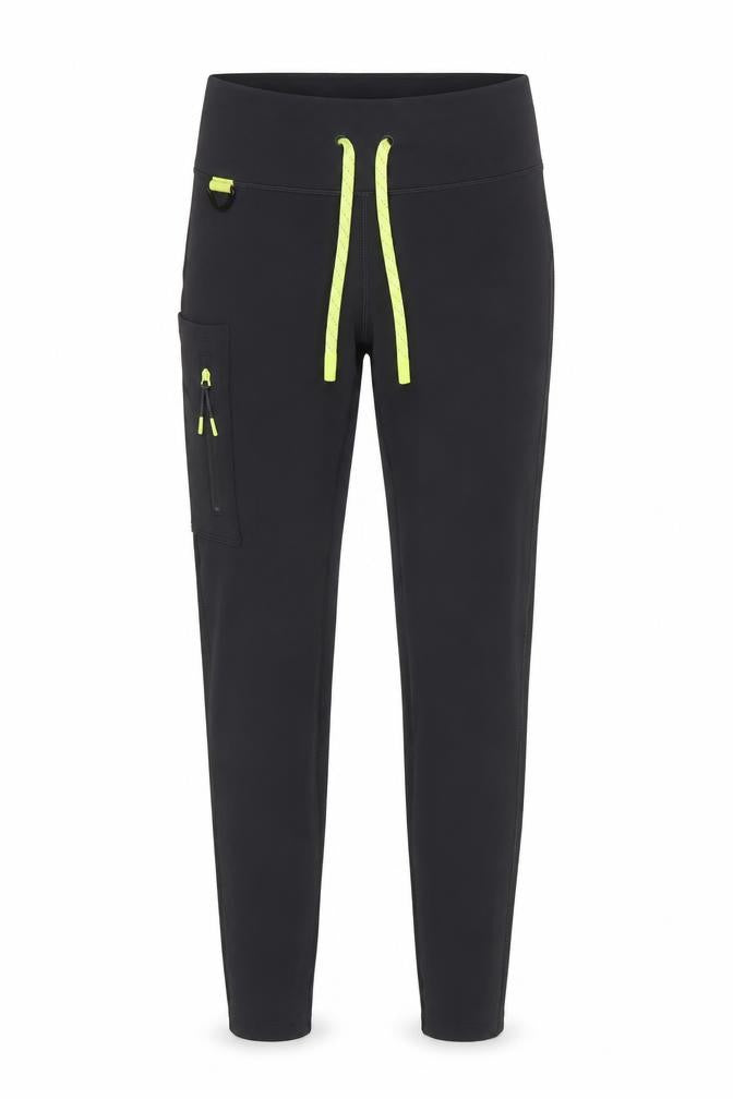 Goodmove Women’s Black UK 10 Track Pants Drawstring Zip Pocket