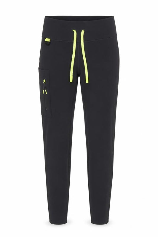 Goodmove Women’s Black UK 10 Track Pants Drawstring Zip Pocket