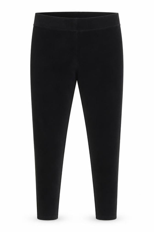 Marks and Spencer Women Black UK 14 Regular Velour Stretch Leggings