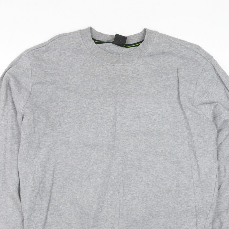 BOSS Men’s Grey Size S Crew Neck Pullover Sweatshirt