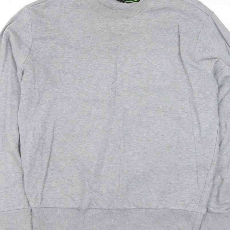 BOSS Men’s Grey Size S Crew Neck Pullover Sweatshirt