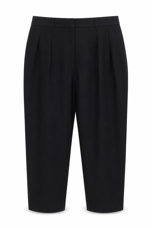 Marks & Spencer Women Black Size 22 Short Tapered High Rise Ankle Trousers