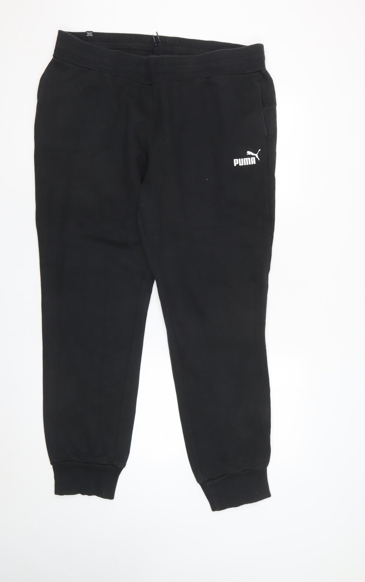 Puma Unisex Adults Black 2XL Jogger Sweatpants Logo Pockets
