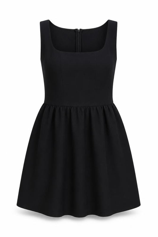 Marks and Spencer Women Black Size 16 Skater Dress Sleeveless Zip