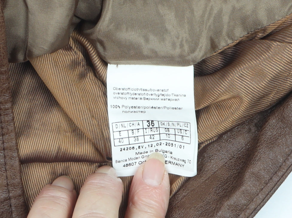 Bianca Women’s Brown UK 10 Quilted Short Padded Jacket