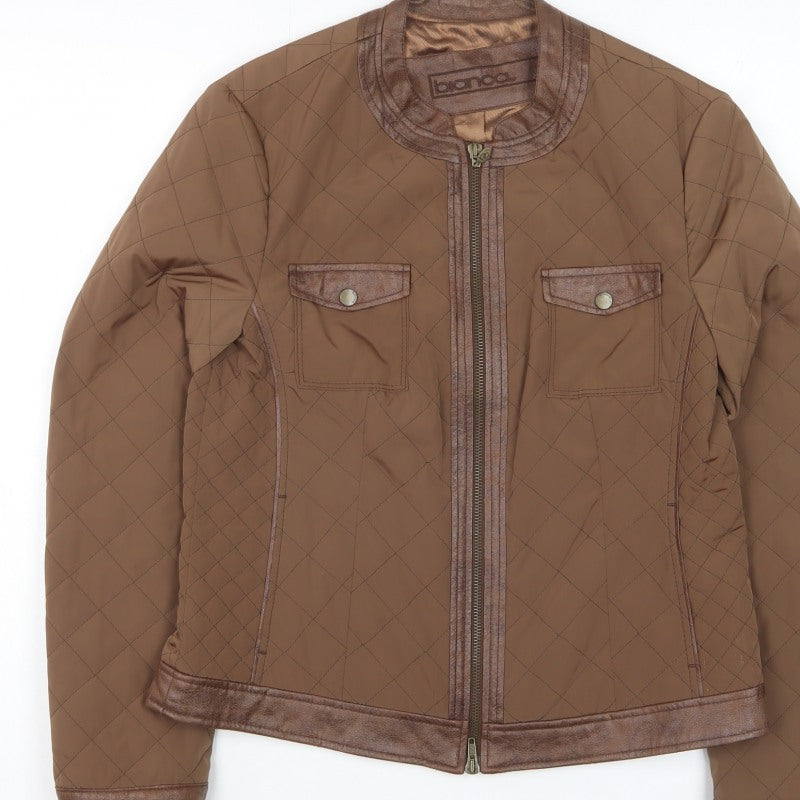Bianca Women’s Brown UK 10 Quilted Short Padded Jacket