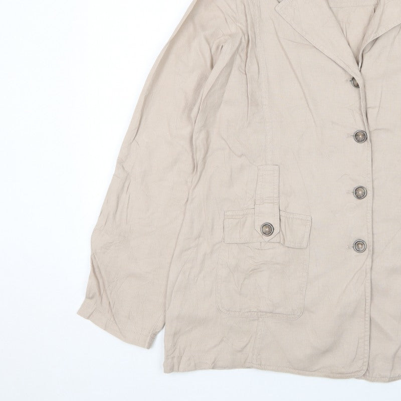 LC Waikiki Men’s Beige Size 46 Lightweight Button Jacket