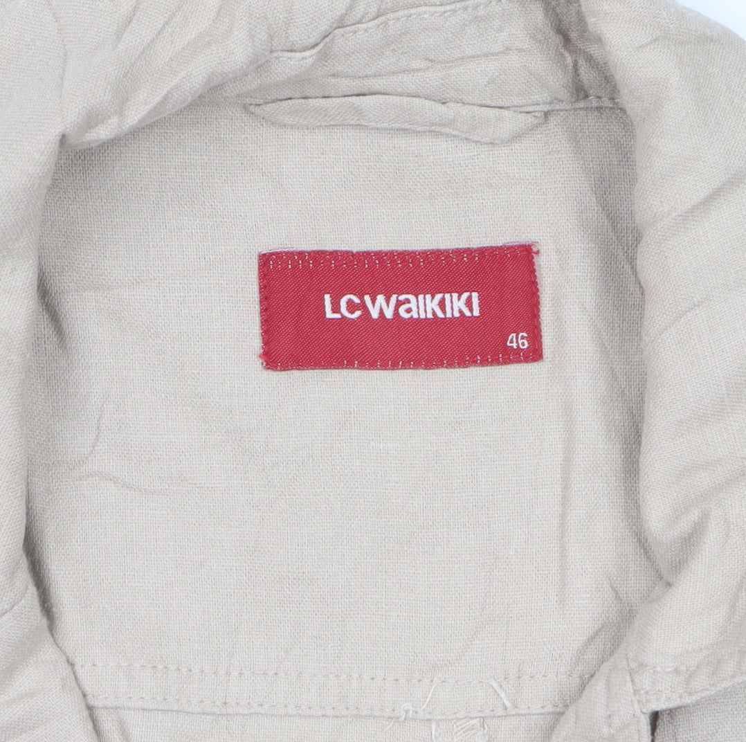 LC Waikiki Men’s Beige Size 46 Lightweight Button Jacket