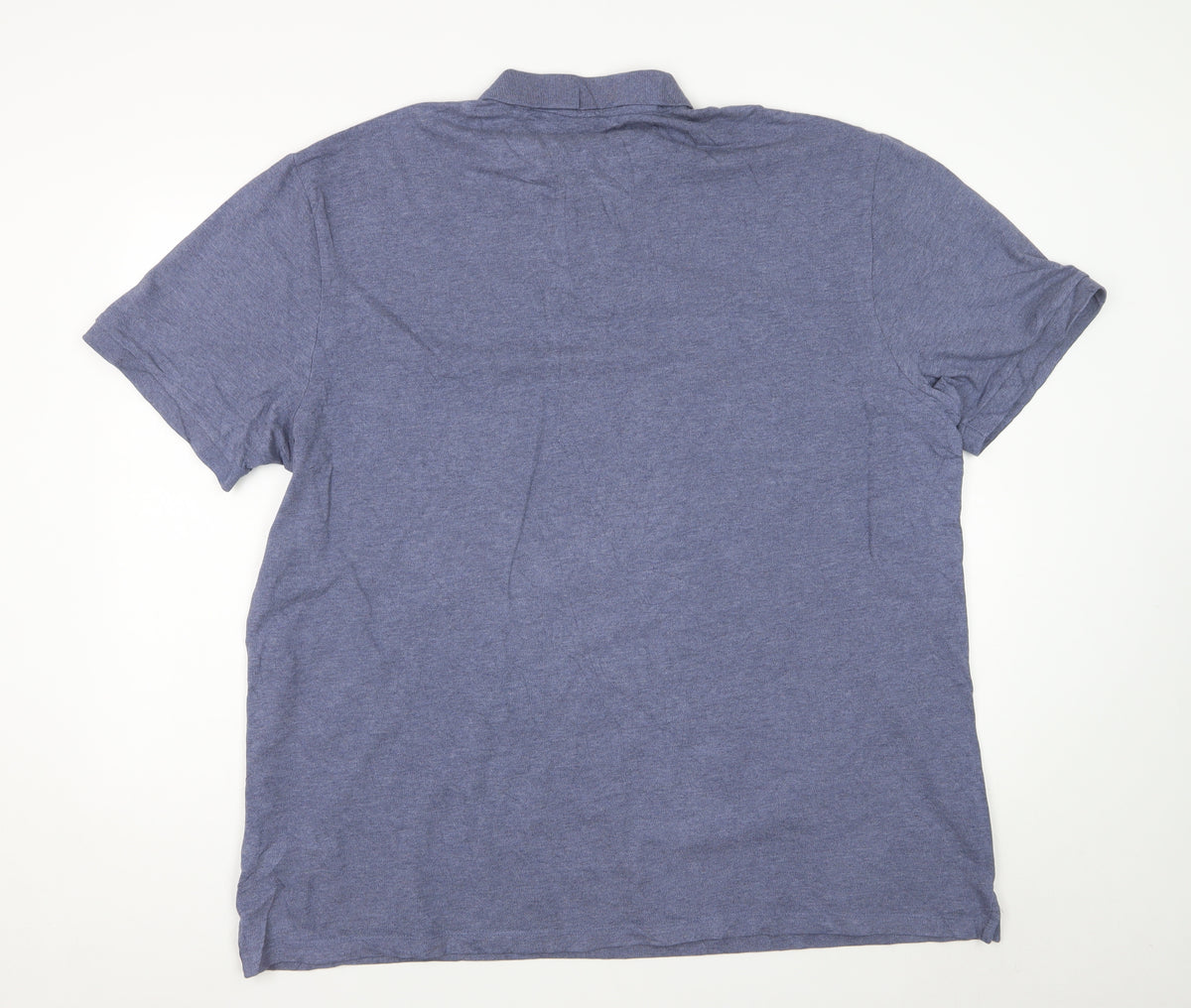 Next Men's Blue 2XL Regular Fit Cotton Blend Logo Polo Shirt