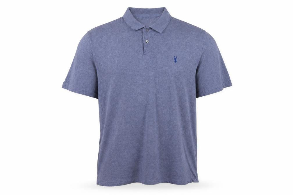 Next Men's Blue 2XL Regular Fit Cotton Blend Logo Polo Shirt