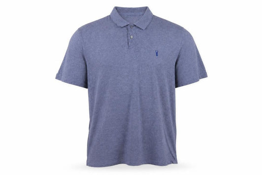 Next Men's Blue 2XL Regular Fit Cotton Blend Logo Polo Shirt