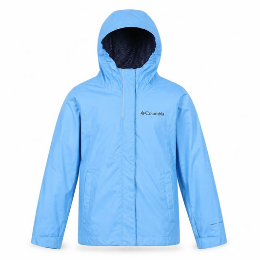 Columbia Boys Blue 7-8 Years Omni-Tech Hooded Waterproof Windbreaker Jacket