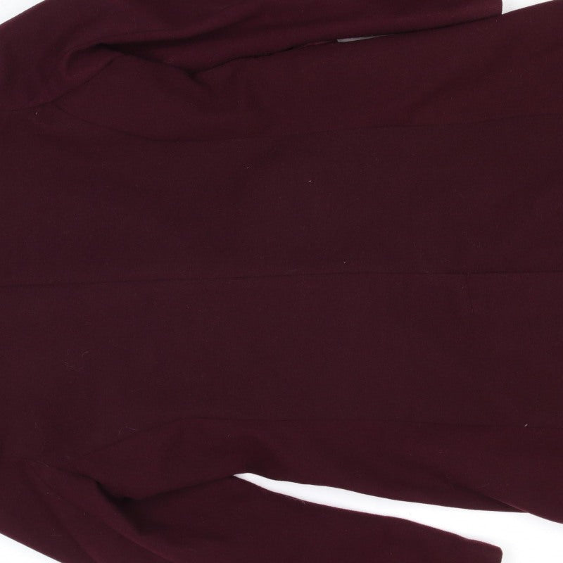 Primark Women Red UK 6 Long Belted Single-Breasted Overcoat