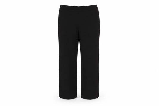 Wallis Women Black UK 12 Straight Leg Pull-On Stretch Trousers