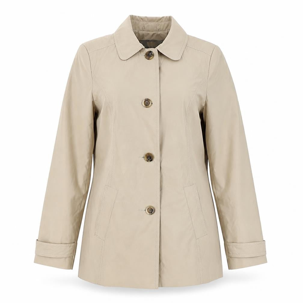 BHS Women’s Beige UK 12 Mid-Length Trench Coat Buttoned