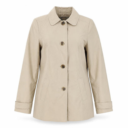 BHS Women’s Beige UK 12 Mid-Length Trench Coat Buttoned
