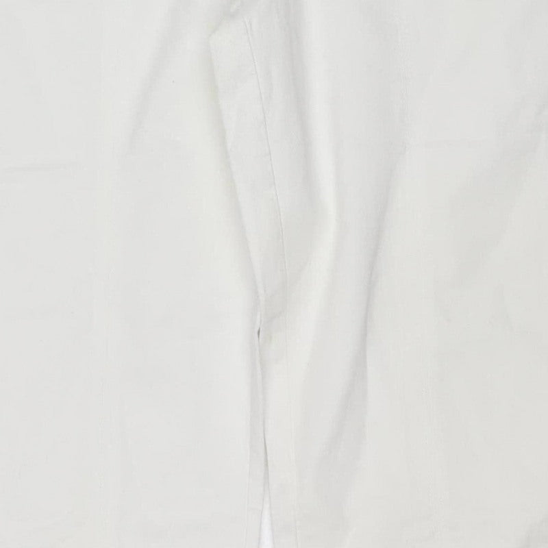 Mexx Women White UK 14 Cotton Stretch Bootcut Trousers Zip