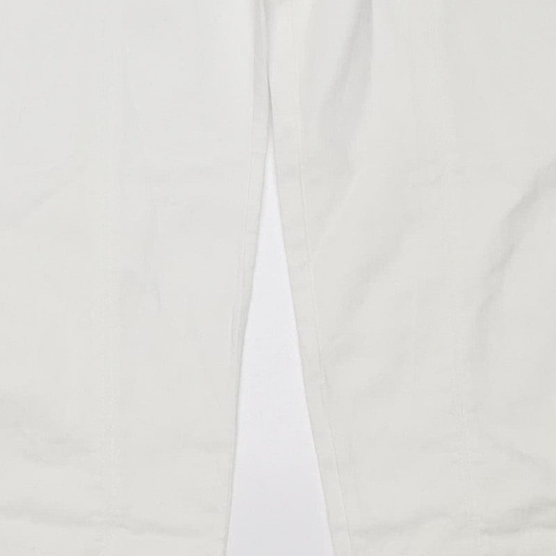 Mexx Women White UK 14 Cotton Stretch Bootcut Trousers Zip
