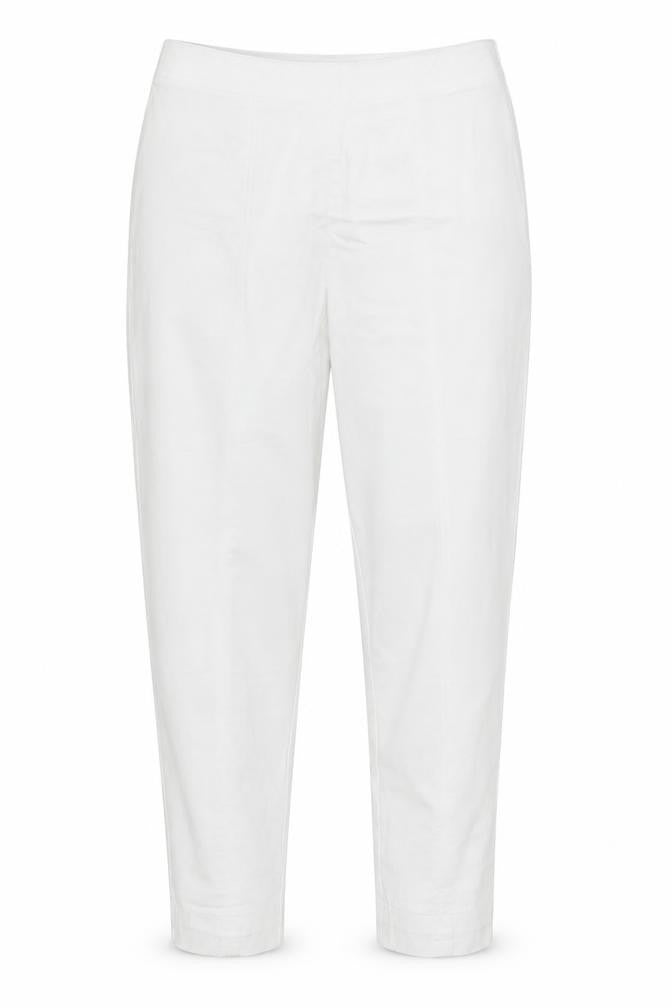 Mexx Women White UK 14 Cotton Stretch Bootcut Trousers Zip