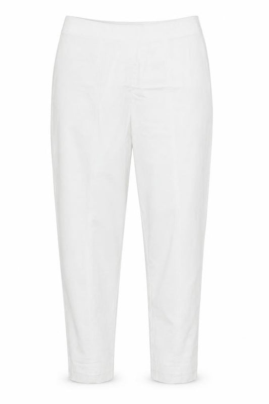 Mexx Women White UK 14 Cotton Stretch Bootcut Trousers Zip