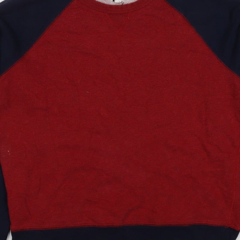 GAP Men’s Red Navy S Crew Neck Raglan Pullover Sweatshirt