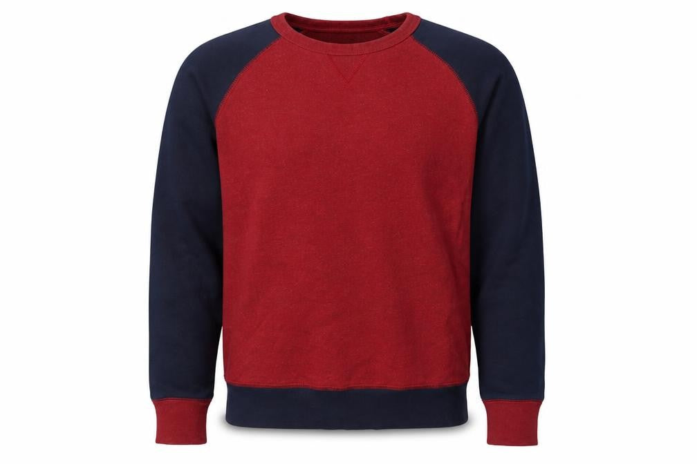 GAP Men’s Red Navy S Crew Neck Raglan Pullover Sweatshirt