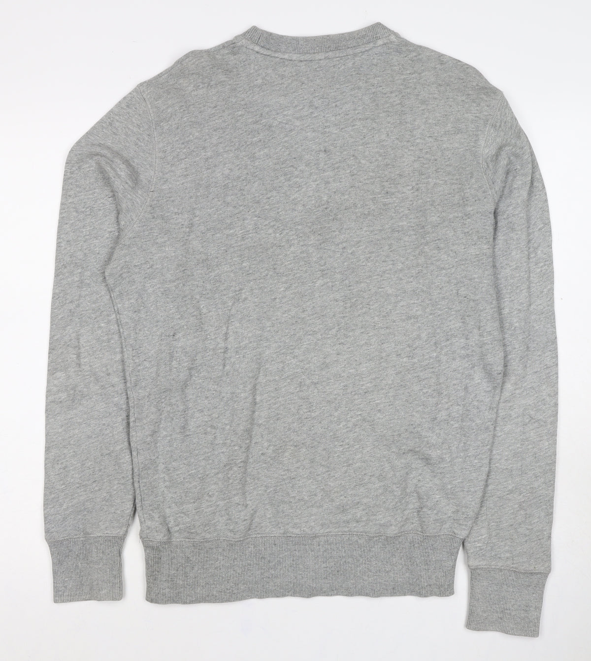 Fred Perry Men's Grey S Pullover Crew Neck Logo Sweatshirt