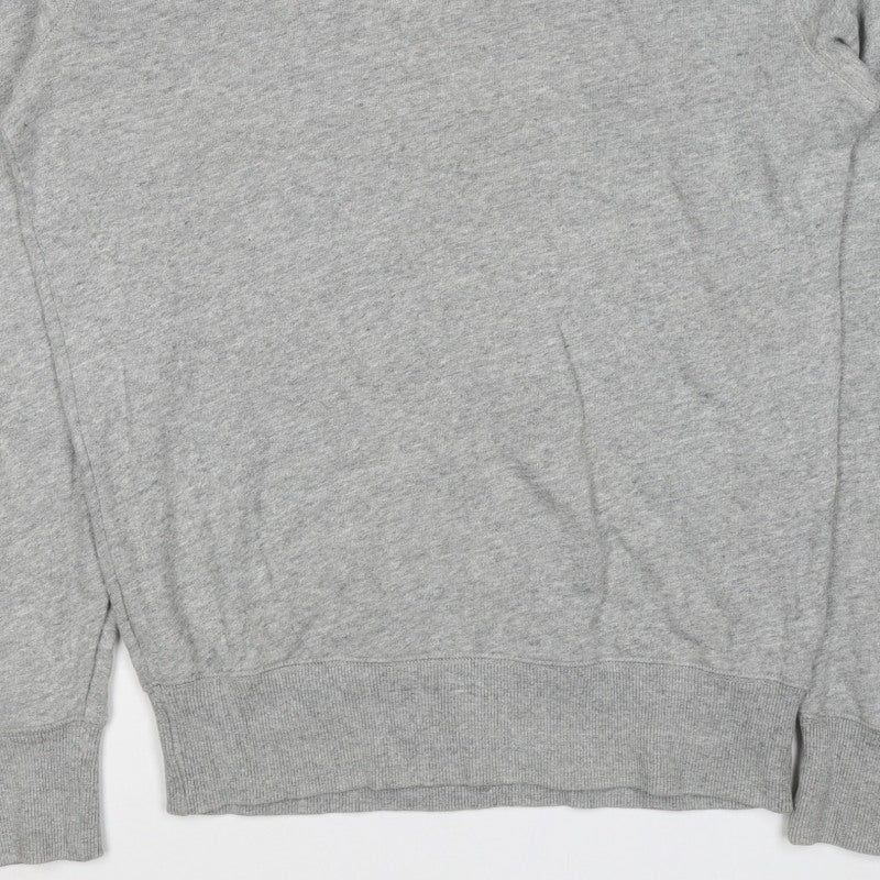 Fred Perry Men's Grey S Pullover Crew Neck Logo Sweatshirt