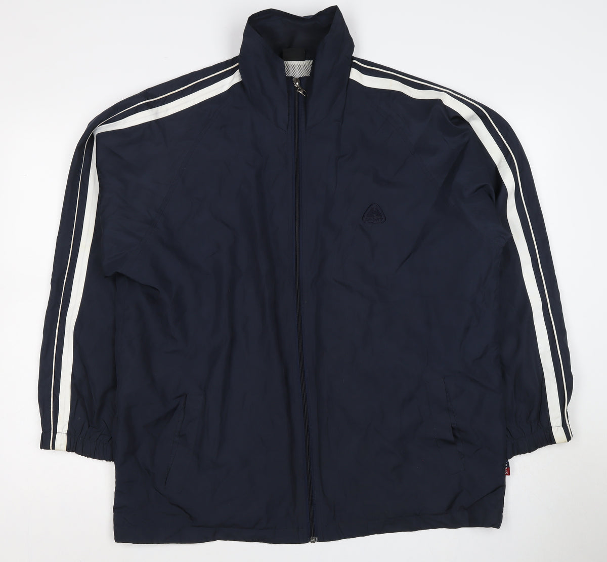Classic Sport Men’s Blue 2XL Full Zip Striped Windbreaker Jacket