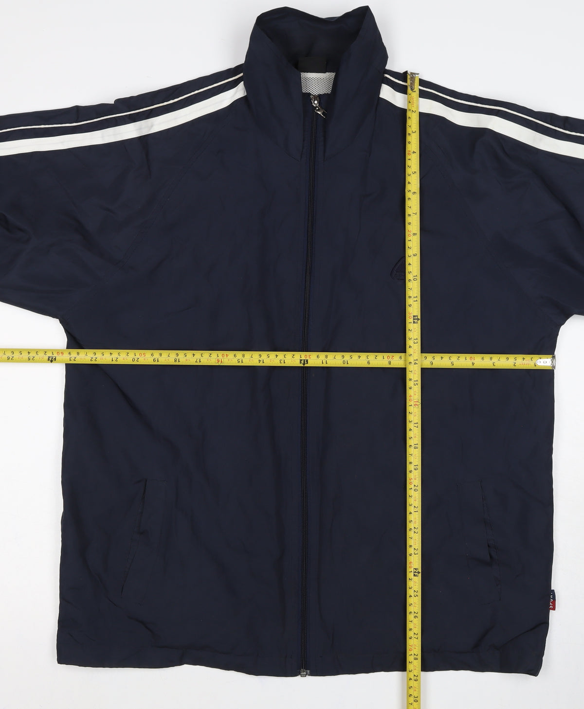 Classic Sport Men’s Blue 2XL Full Zip Striped Windbreaker Jacket
