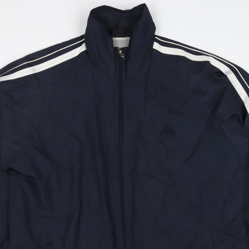 Classic Sport Men’s Blue 2XL Full Zip Striped Windbreaker Jacket
