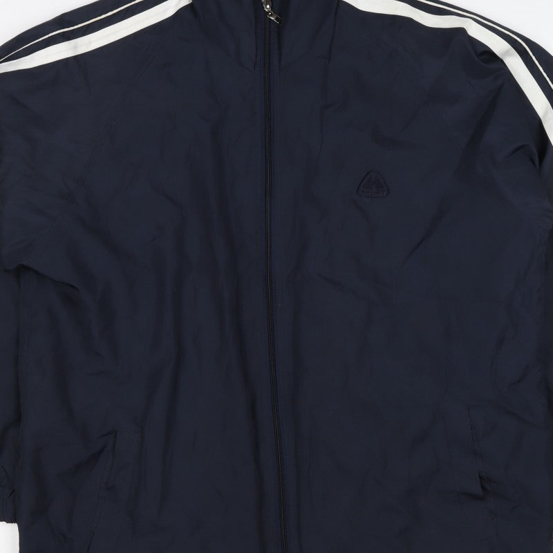Classic Sport Men’s Blue 2XL Full Zip Striped Windbreaker Jacket