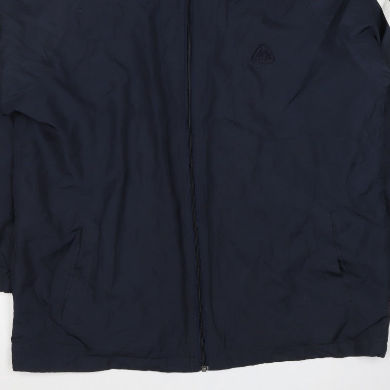 Classic Sport Men’s Blue 2XL Full Zip Striped Windbreaker Jacket