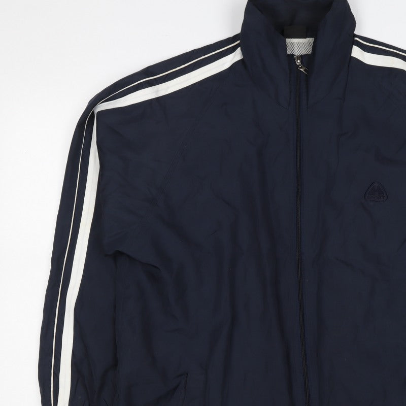 Classic Sport Men’s Blue 2XL Full Zip Striped Windbreaker Jacket